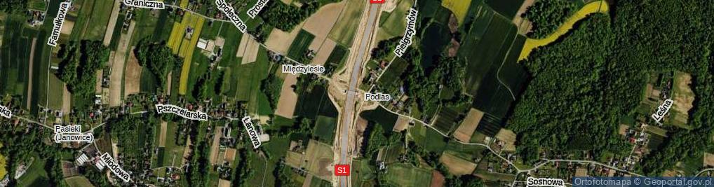 Zdjęcie satelitarne Społeczna ul.